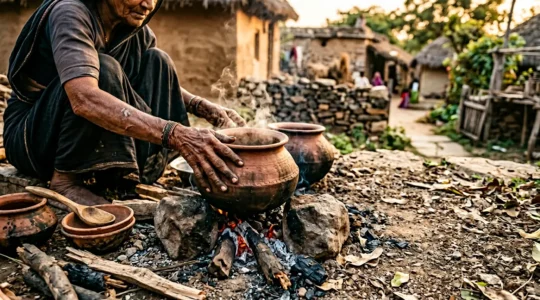 Traditionelle Kochszene mit authentischen Zubereitungsmethoden auf Reisen